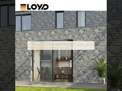 Αλουμινένιες Ανθεκτικές σε Τυφώνες Διπλά Τζάμια Αναδιπλούμενες και Συρόμενες Πόρτες